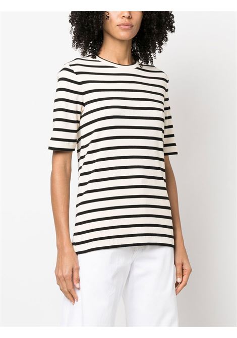 White and grey striped T-shirt - JIL SANDER  women JIL SANDER | J40GC0111J46497080